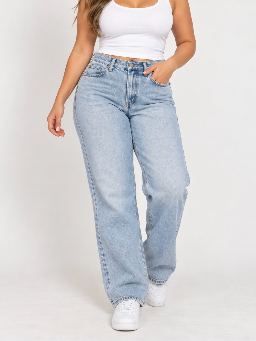 Reformation Light Blue Straight Leg Jeans